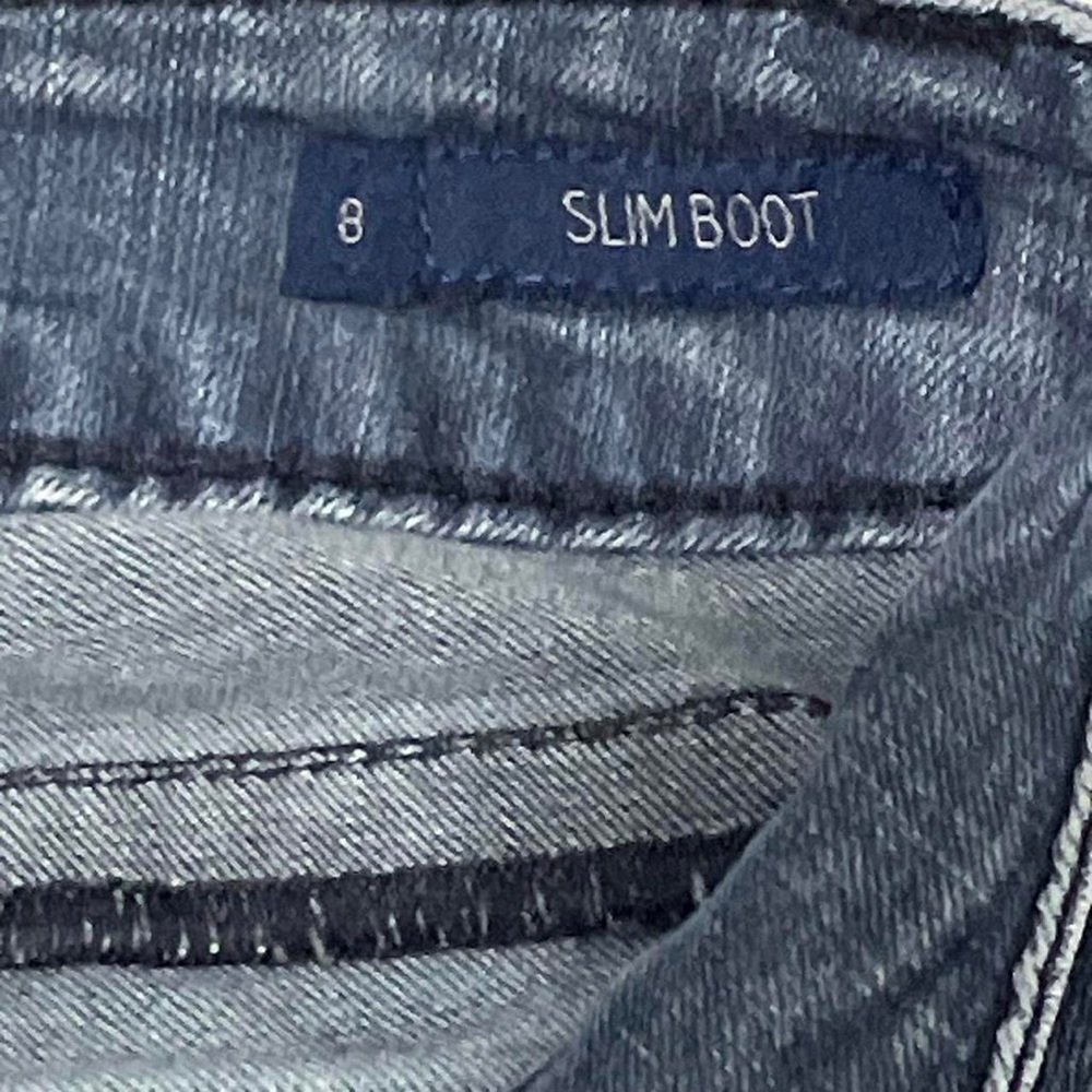 Seven7 Womens 8 (31x31) Slim Bootcut Jeans Dark Blue Denim Stretch Western - Picture 7 of 8